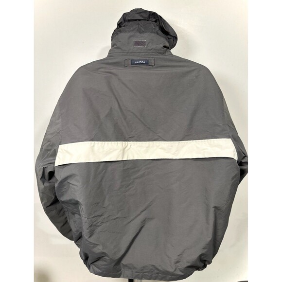 Vintage Nautica Mens Hooded Reversible Down Puffer Jacket Size 2XL Y2K Style - Picture 7 of 15